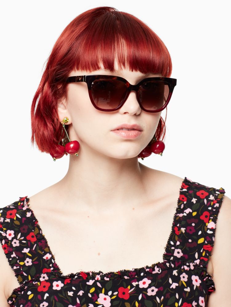 Women's havana burgundy kahli sunglasses | Kate Spade New York UK