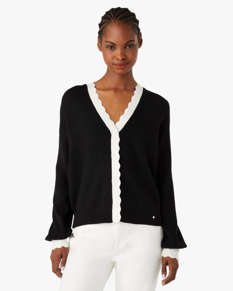 Kate Spade Scallop Colorblock Cardigan
