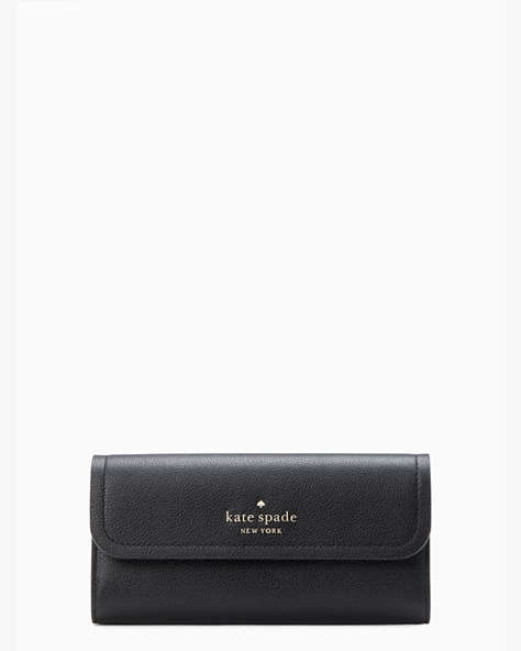 Kate Spade,rosie large flap wallet,Black