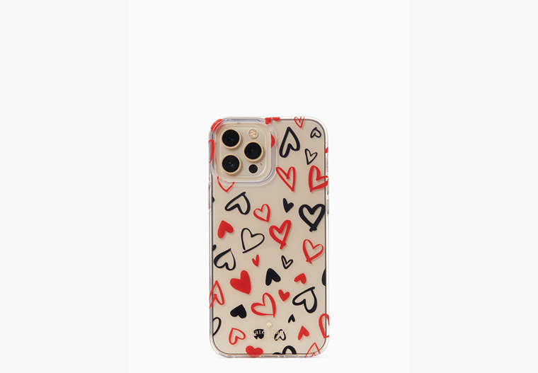 Kate Spade,hearts resin iphone 13 pro case,Clear image number 0