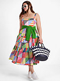 Patchwork Stripe Tiered Dress, , s7productThumbnail