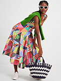 Patchwork Stripe Tiered Dress, , s7productThumbnail