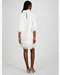Feather Trim Crepe Dress, , Product