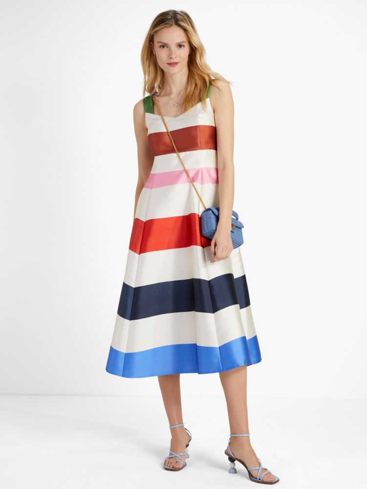 Women's french cream multi Adventure Stripe Grace Dress | Kate Spade New  York NL