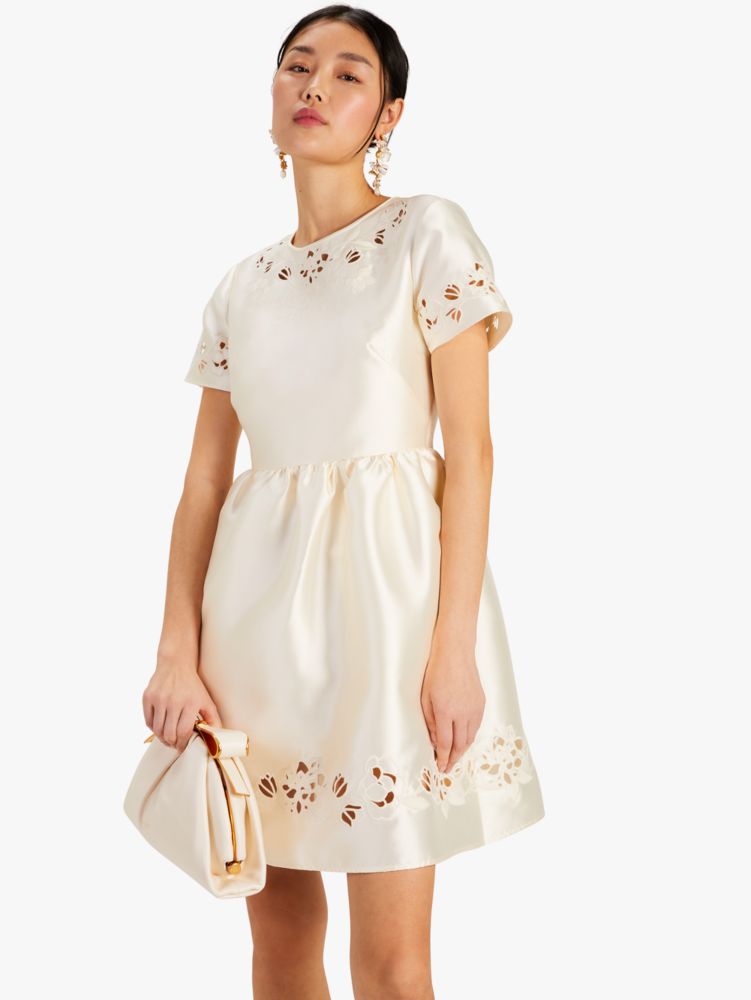 Kate Spade New York Embroidered Cutwork Ponte Dress