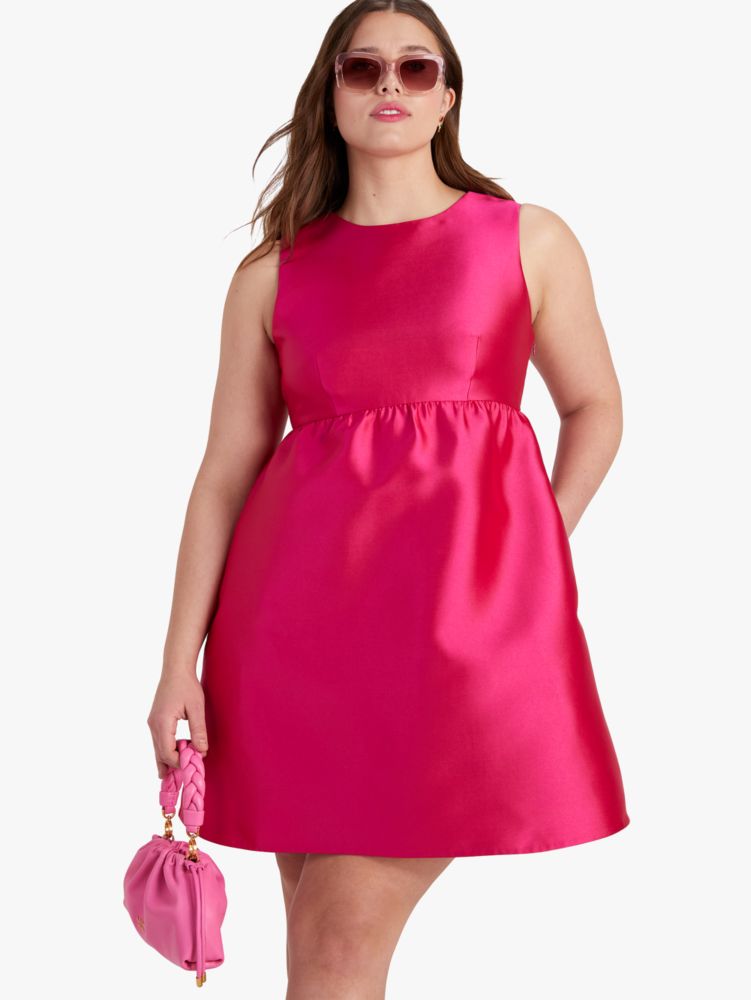 Kate Spade NY Pink Sleeveless Cocktail Party Dress Black Back Bow Size-4