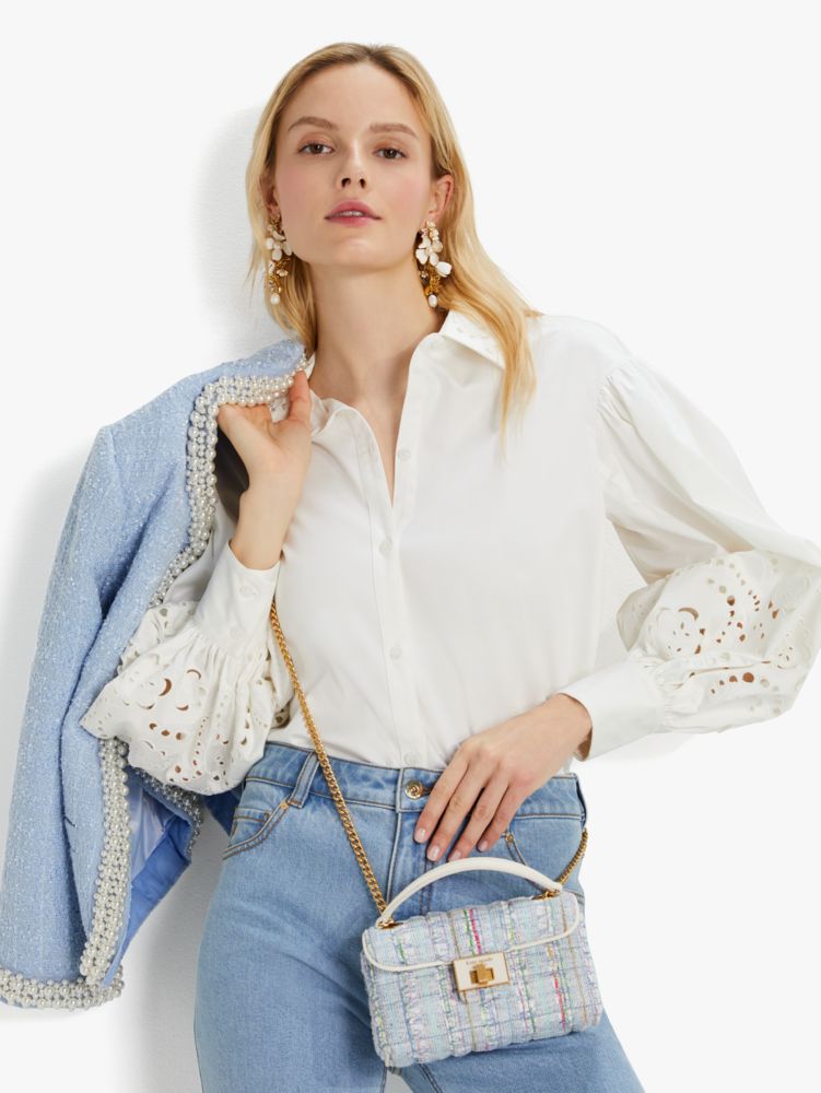 Kate SpadePoplin Embroidered Cutwork Shirt
