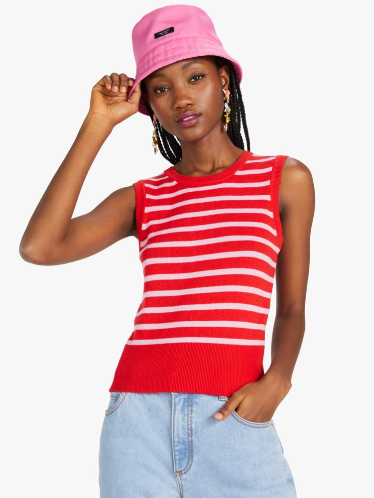 Kate Spade Breton Stripe Cashmere Shell