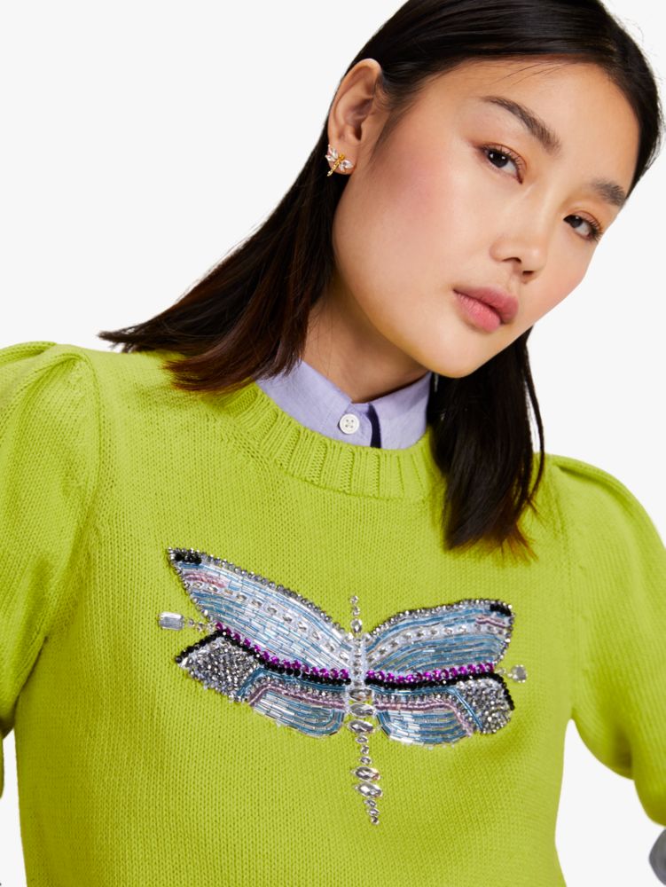 Kate Spade Dragonfly Embellished Sweater