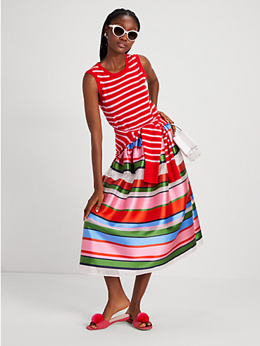 Sunday Stripe Organza Midi Skirt, , rr_productgrid