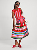 Sunday Stripe Organza Midi Skirt, , s7productThumbnail