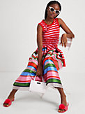 Sunday Stripe Organza Midi Skirt, , s7productThumbnail