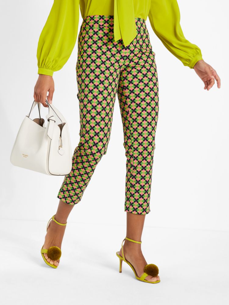 Women's lime zest/pink cloud patio tile doris pants | Kate Spade New York NL