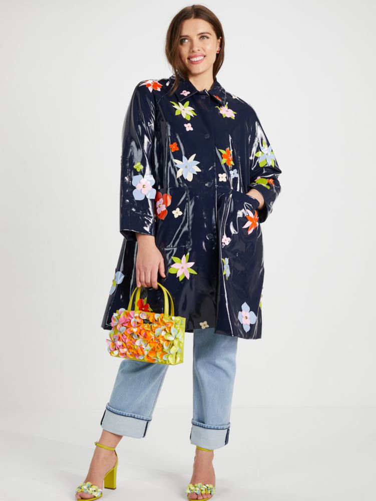 Kate Spade Floral Embellished Raincoat. 5