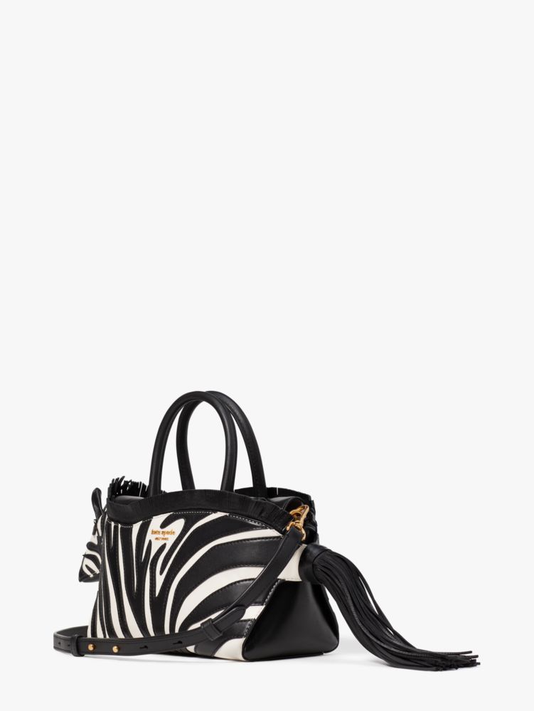 Ziggy Smooth Leather 3 D Zebra Satchel | Kate Spade New York