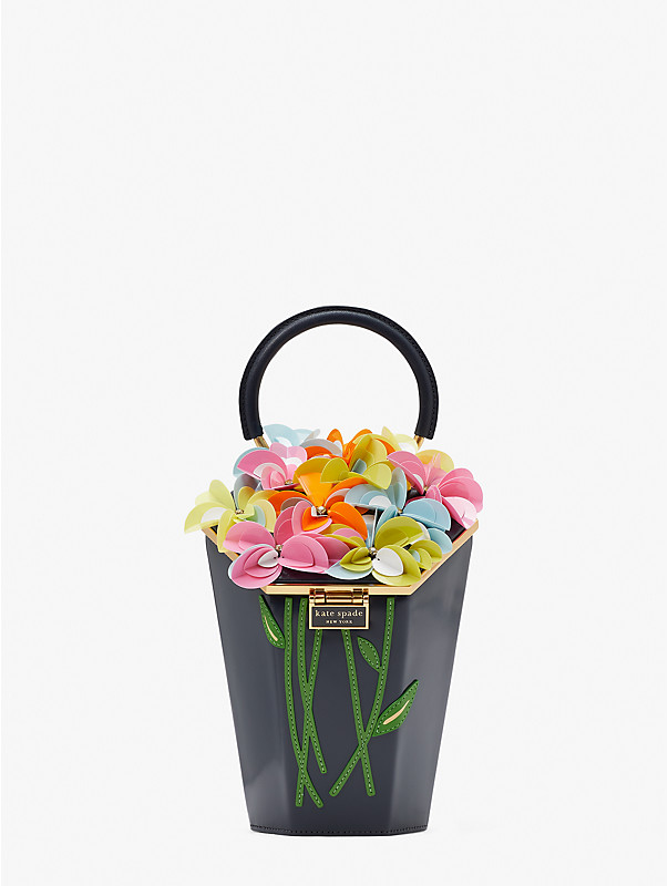 In Bloom Embellished 3D Bouquet Tasche mit Griff, , rr_large