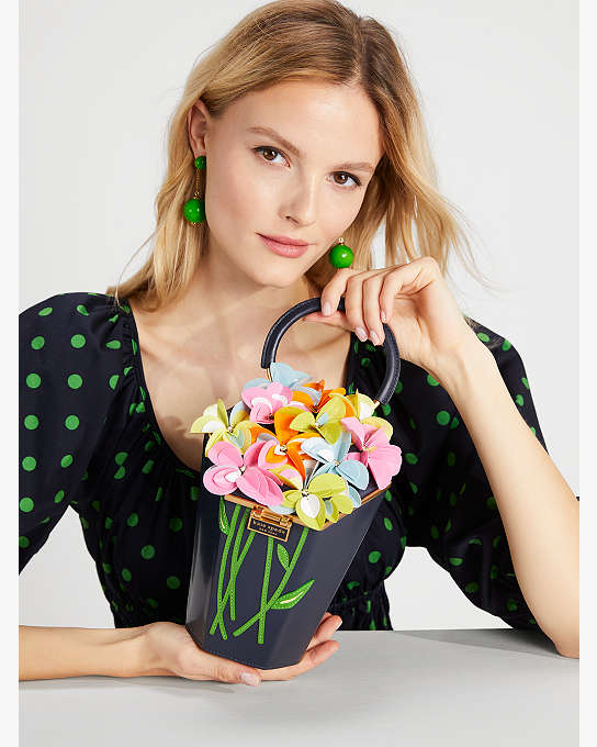 In Bloom Embellished 3d Bouquet Top Handle Bag | Kate Spade New York