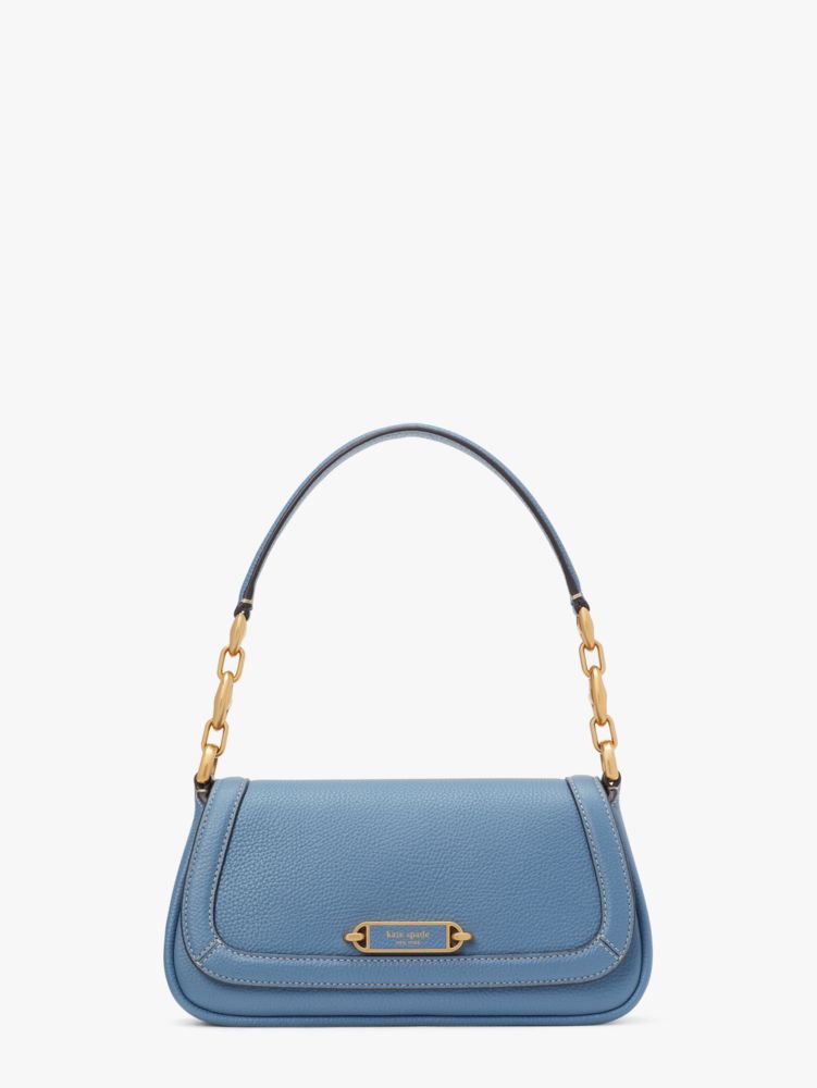 Kate Spade New York Gramercy Pebbled Leather Small Flap Shoulder Bag - Glacier Blue