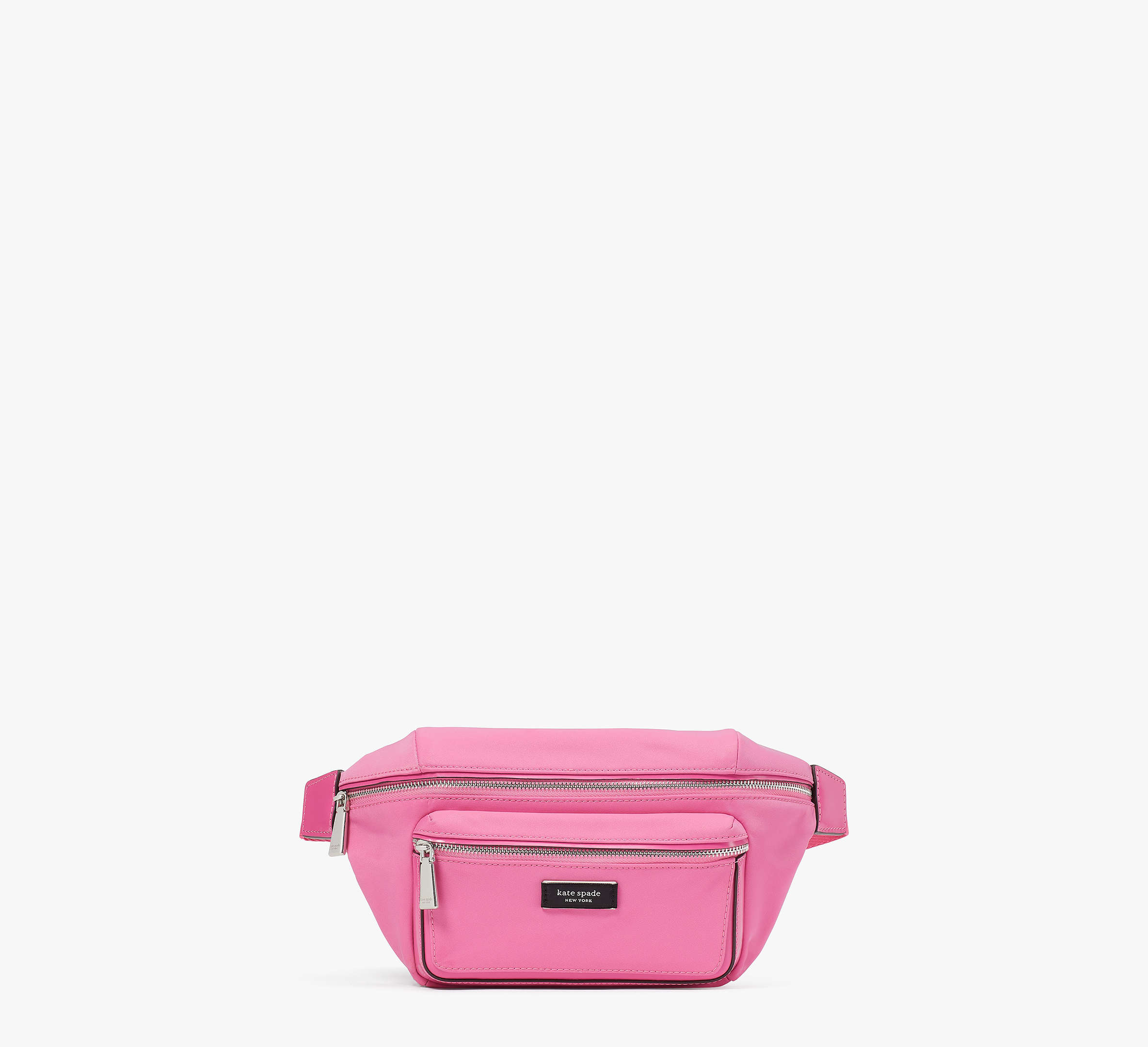 Kate Spade Sam Icon Ksnyl Nylon Medium Belt Bag In Pink Cloud