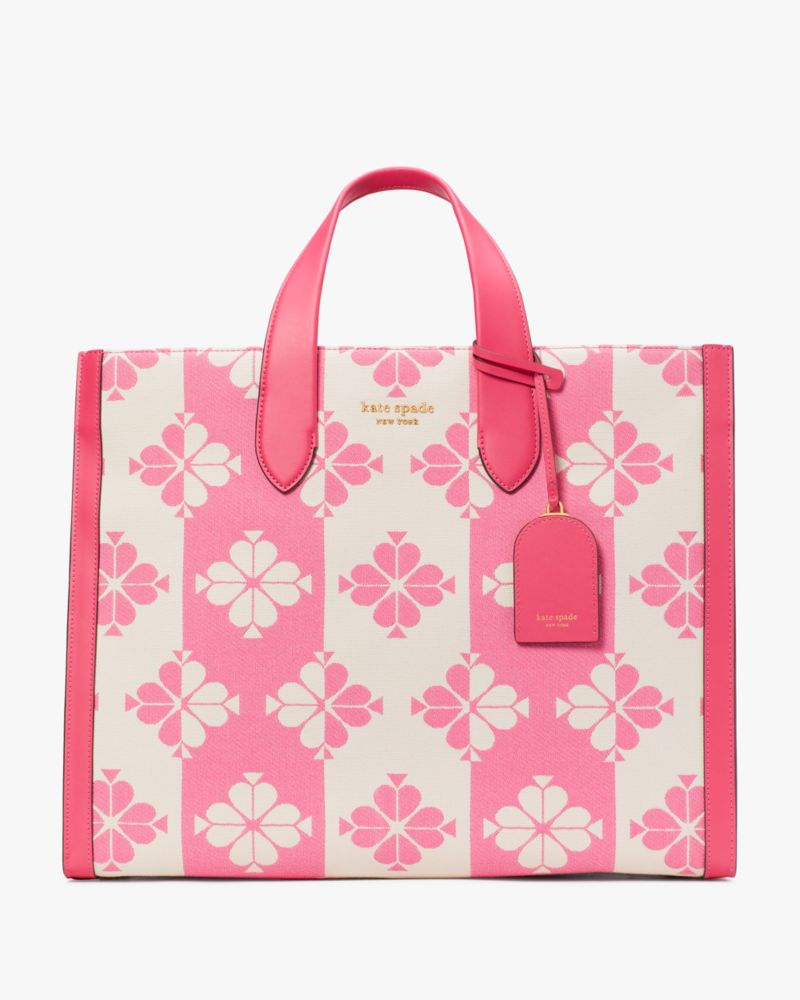 Spade Flower Two Tone Canvas Manhattan Small Tote