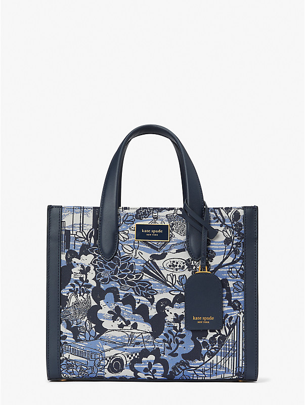 Manhattan Walk In The Park Toile Jacquard Small Tote, , rr_large