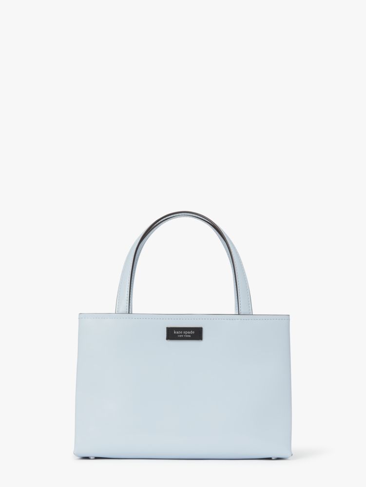 Kate Spade Sam Icon Leather Mini Tote In Watercolor Blue | ModeSens