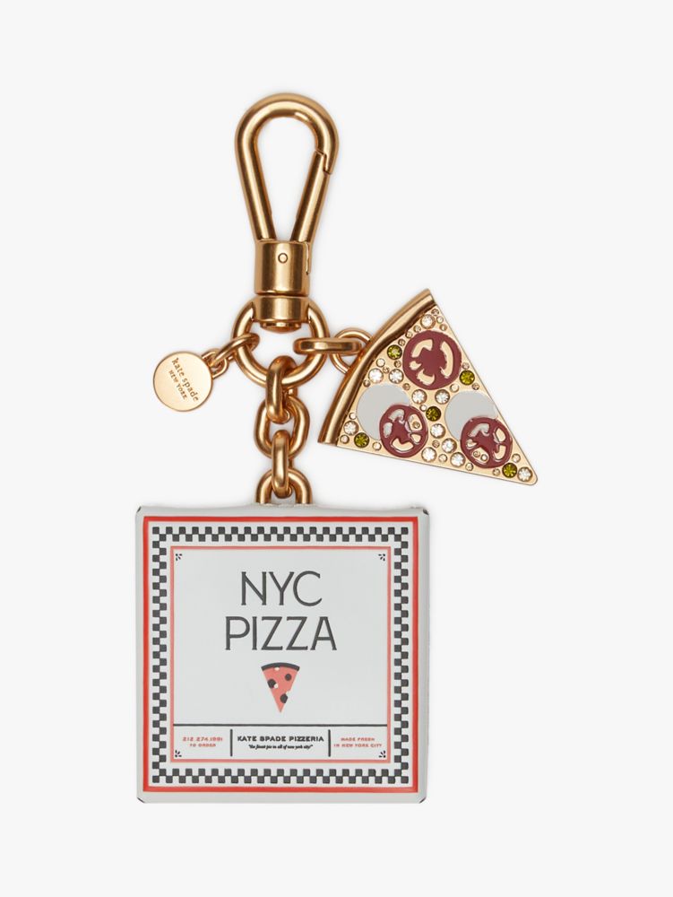 Kate Spade Slice Pizza Box Key Fob. 1