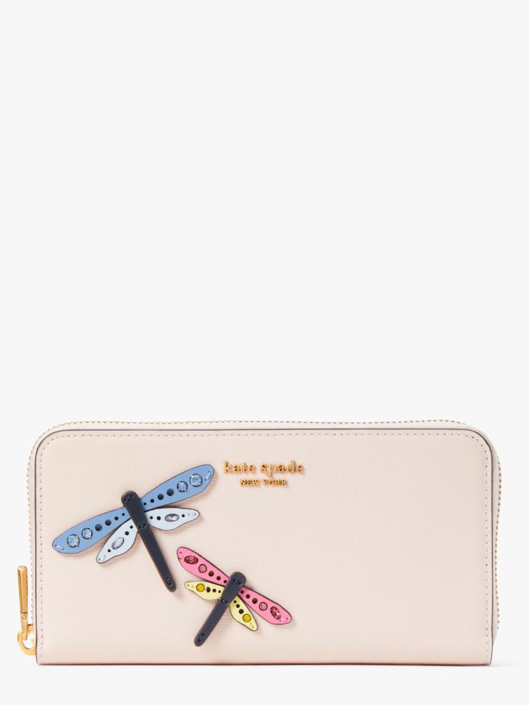  Kate Spade New York Morgan Bow Embellished Saffiano Leather  Small Compact Wallet Rosa Plum One Size : Clothing, Shoes & Jewelry