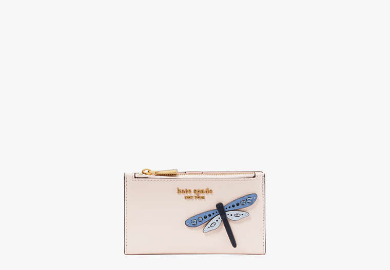 Dragonfly Embellished Small Slim Bifold Wallet, , Product
