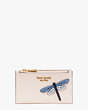 Dragonfly Embellished Small Slim Bifold Wallet, , Product