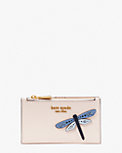 Dragonfly Embellished Small Slim Bifold Wallet, , s7productThumbnail