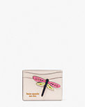 Dragonfly Novelty Embellished Leather Cardholder, , s7productThumbnail