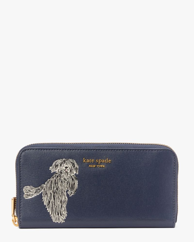 Shaggy Embossed Zip Around Continental Wallet | Kate Spade New York
