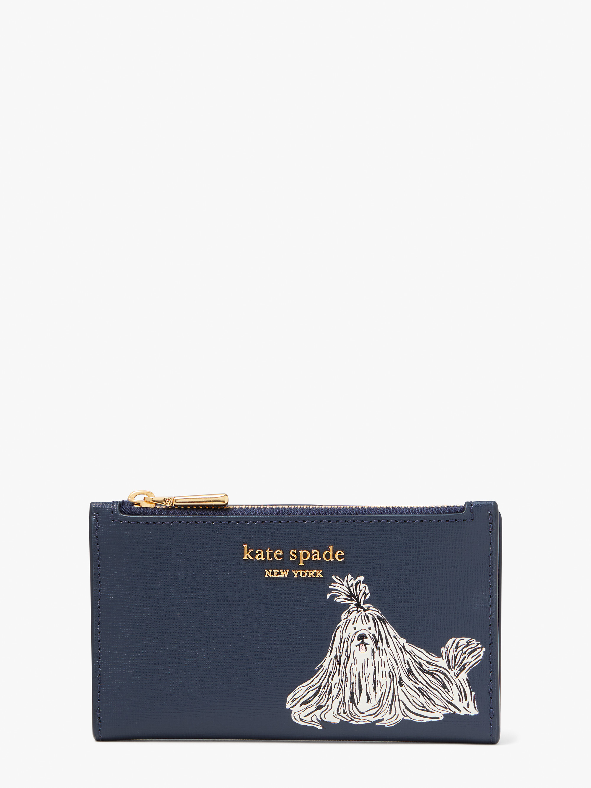 Kate Spade Shaggy Embossed Small Slim Bifold Wallet