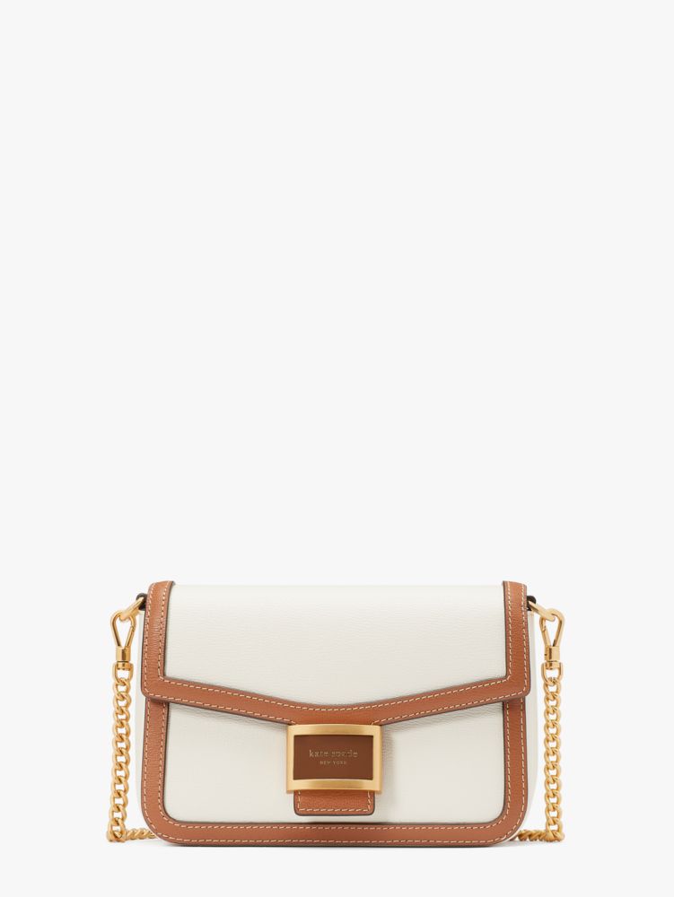 Katy Colorblocked Textured Leather Flap Chain Crossbody | Kate Spade New  York