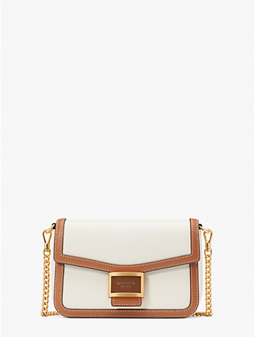 Katy Colorblocked Textured Leather Flap Chain Crossbody, , rr_productgrid