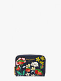 morgan flower bed embossed zip card case, , s7productThumbnail