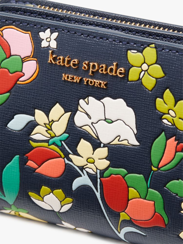 Morgan Flower Bed Embossed Compact Wallet | Kate Spade New York