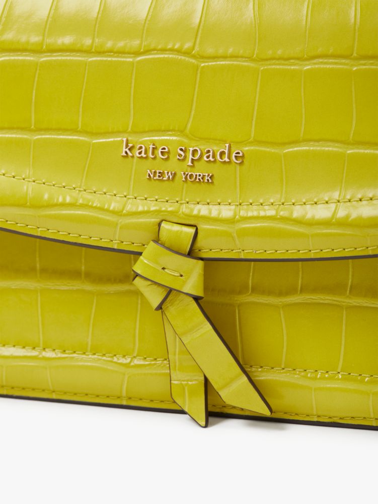 Kate Spade Knott Small Leather Crossbody Bag In Yellow