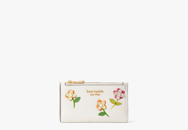 In Bloom Flower Small Slim Bifold Wallet, , Product
