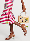 Sam Icon Dragonfly Embellished Straw Small Tote, , s7productThumbnail