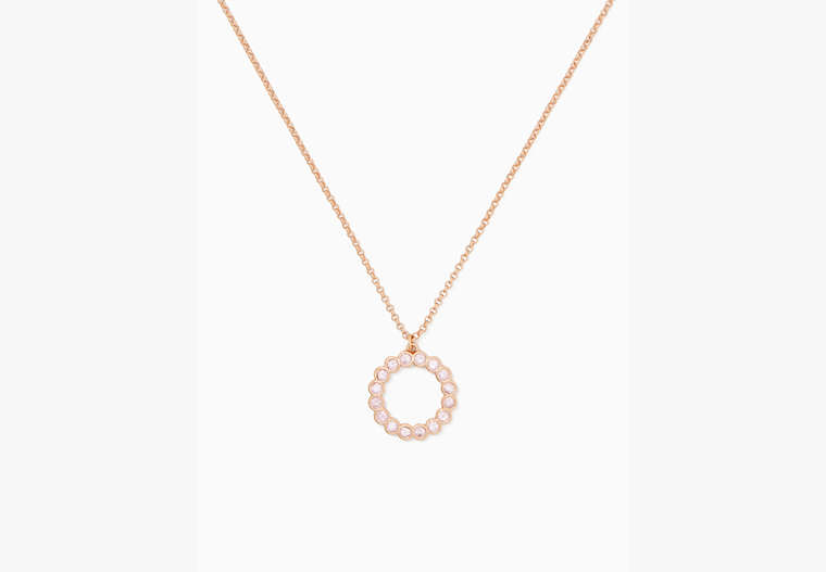 Full Circle Mini Pendant Necklace, Blush/Rose Gold, Product image number 0