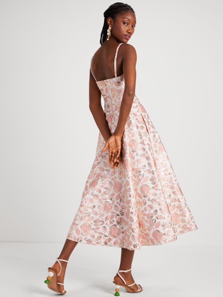 Floral Bud Brocade Dress