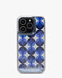 パティオ タイル リキッド グリッター アイフォン 14 PRO ケース, Blue Multicolor, Product