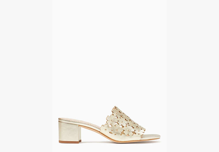 Daisy Mule Sandals, Pale Gold, Product image number 0