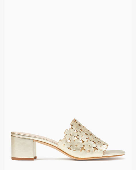 Daisy Mule Sandals, Pale Gold, ProductTile