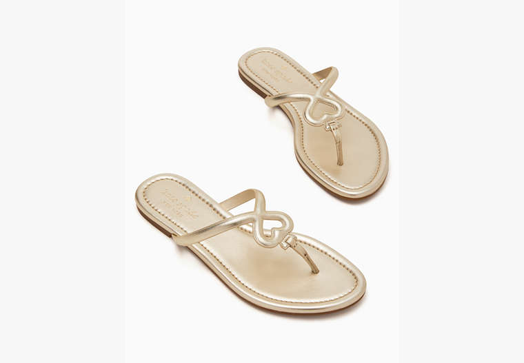 Kate Spade,pamela sandals,Pale Gold image number 0