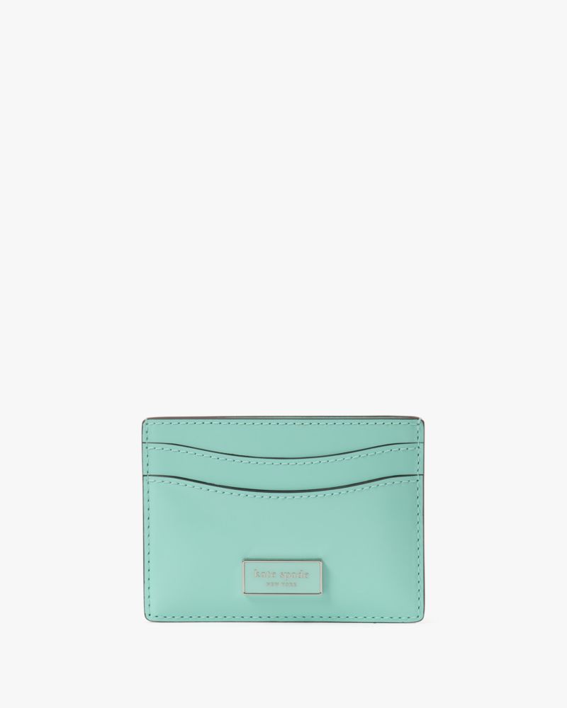 Kate Spade Sam Icon Leather Cardholder In Blue