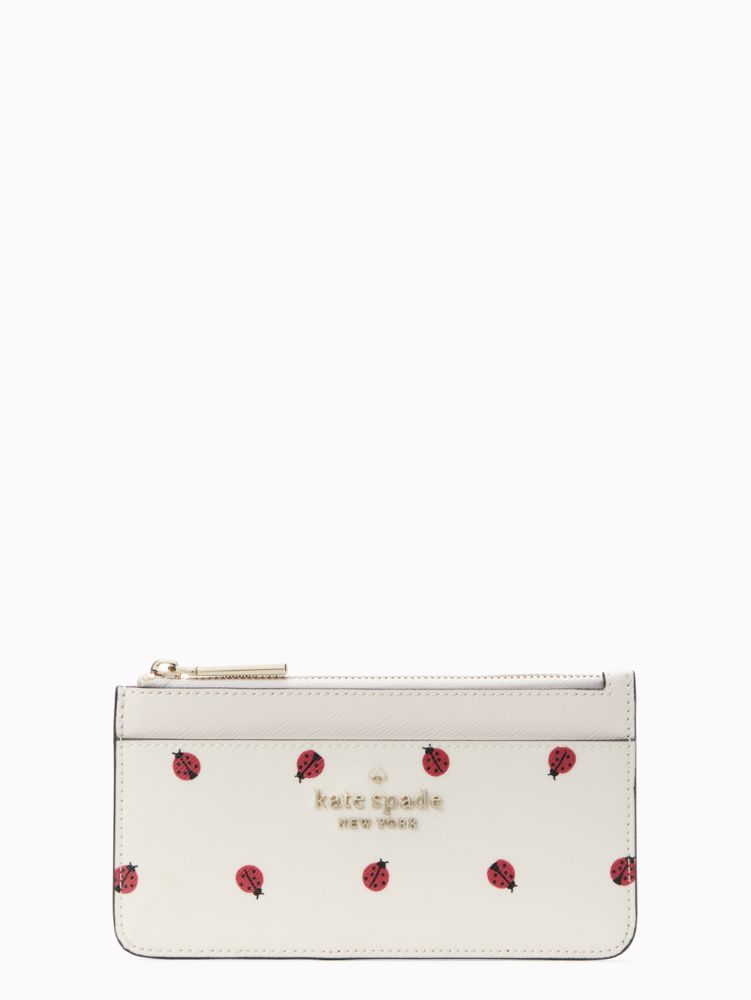 Staci Large Slim Ladybug Card Holder | Kate Spade Surprise