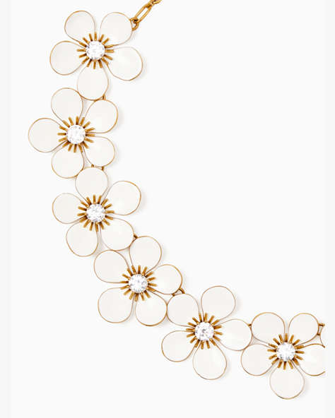 Spring Scene Flower Necklace, Cream, ProductTile